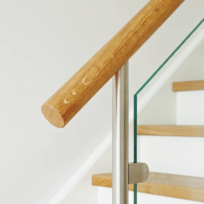 Eichengeländer rund - Detail